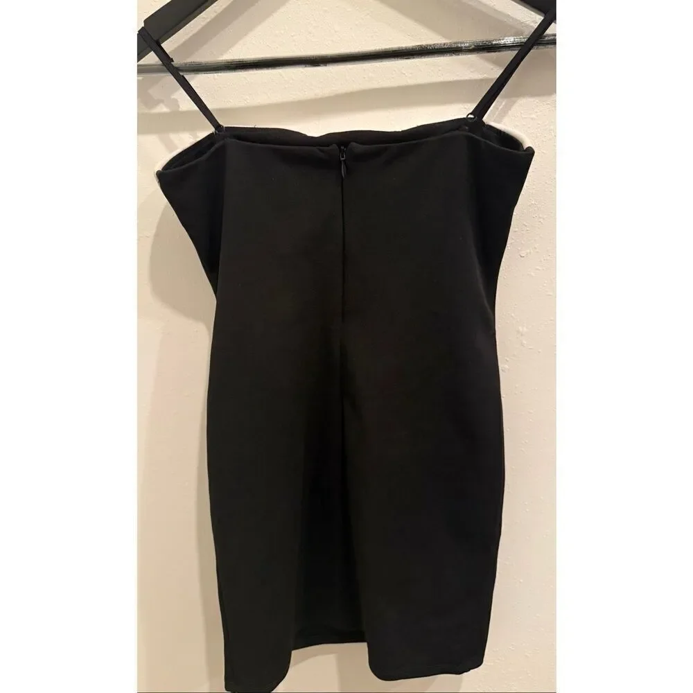 Udt Fashion Youth Girls Un Deux Trois Crepe Bow Fitted Dress Black White Size 14